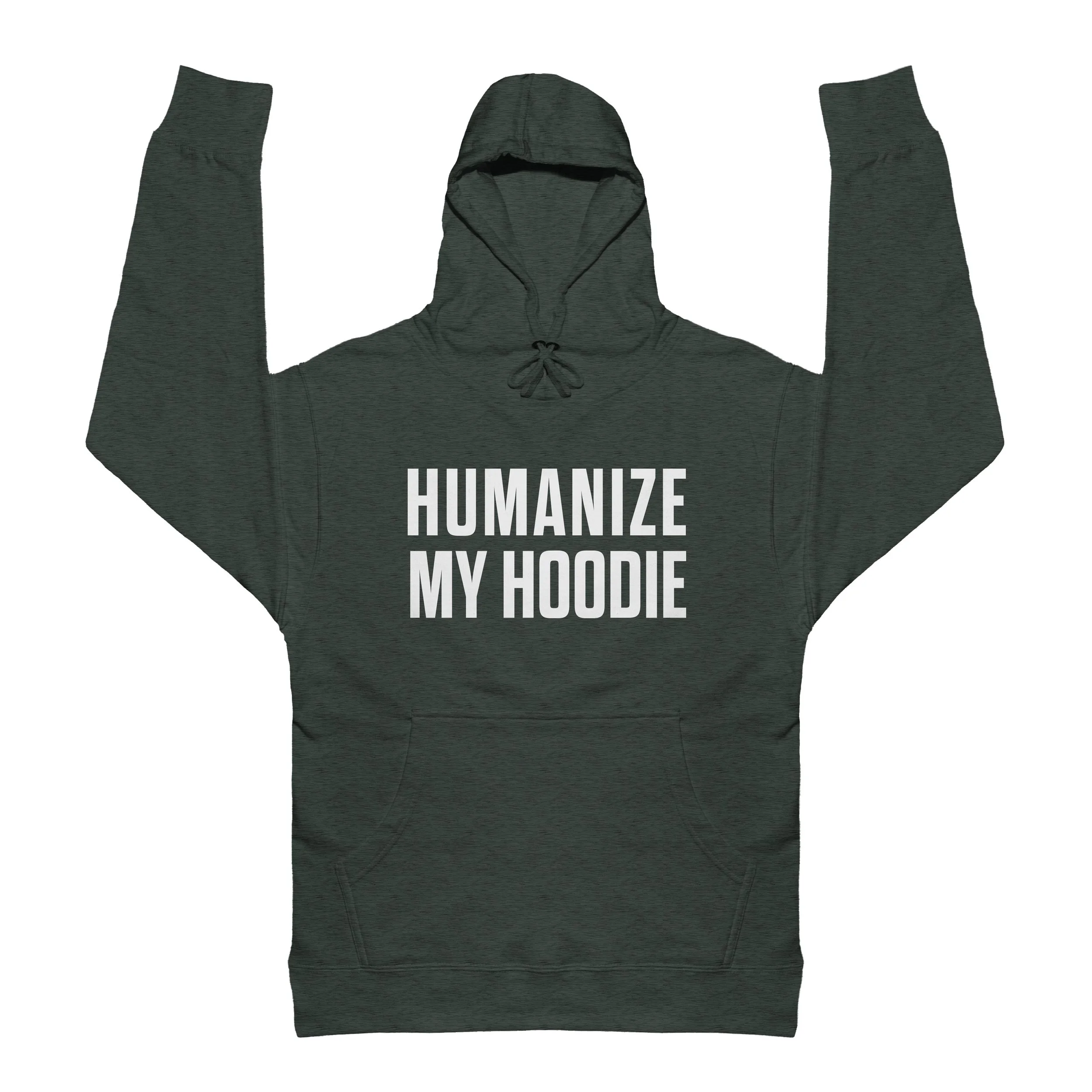 Green and White Hoodie — Humanize My Hoodie | Fashion activism